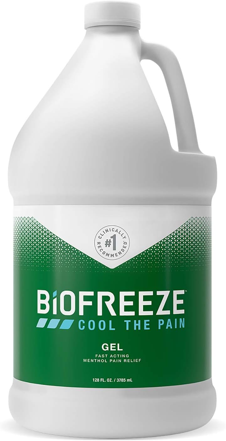 Biofreeze Pain Relief Gel, 1 Gallon Pump, Green (Packaging May Vary)