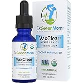 Dr. Green Mom Organic VaxClear with Metal Mend, Herbal Heavy Metal Detox Drops for Kids and Infants with Chlorella, Turmeric, Cilantro and Milk Thistle to Cleanse and Support Immune Response