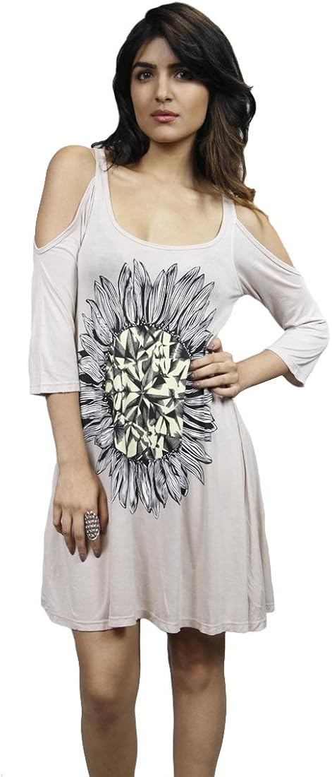 sunflower cold shoulder dress