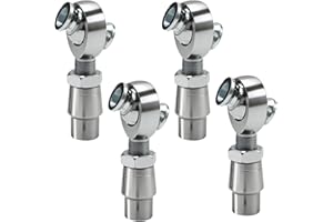 Anxingo 4 Pack 3/4" Heim Joint Rod End Kit, Includes Right and Left Hand Threads, Versatile 750" Chromoly Joints for Suspensi