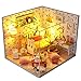 Flever Dollhouse Miniature DIY House Kit Creative Room with Furniture and Glass Cover for Romantic Artwork Gift(Fruit of Autumn)