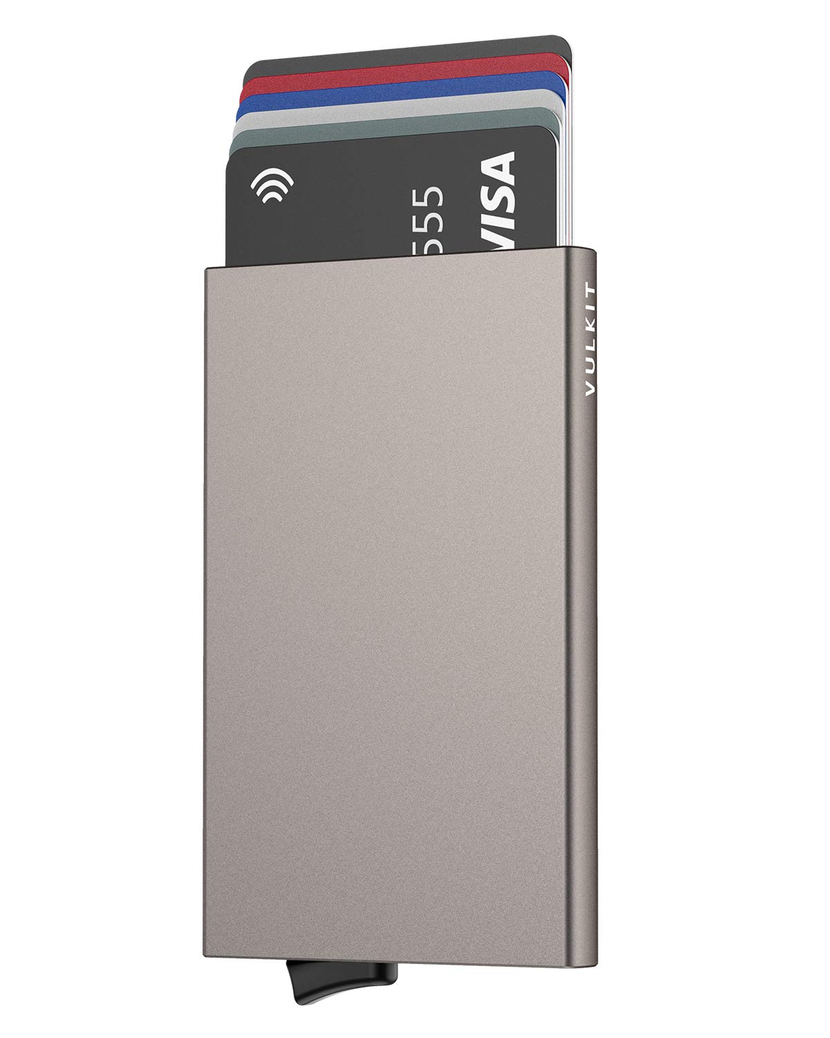 VULKIT Men's or Women's Automatic Metal Credit Card Holder Pop Up Credit Card Holder RFID Blocking