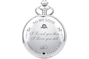 SIBOSUN Pocket Watch Men Personalized Gifts for Dad from Daughter Son to DAD Gifts for Father's Day Gift Birthday Gift Quartz Pocket Watch with Chain