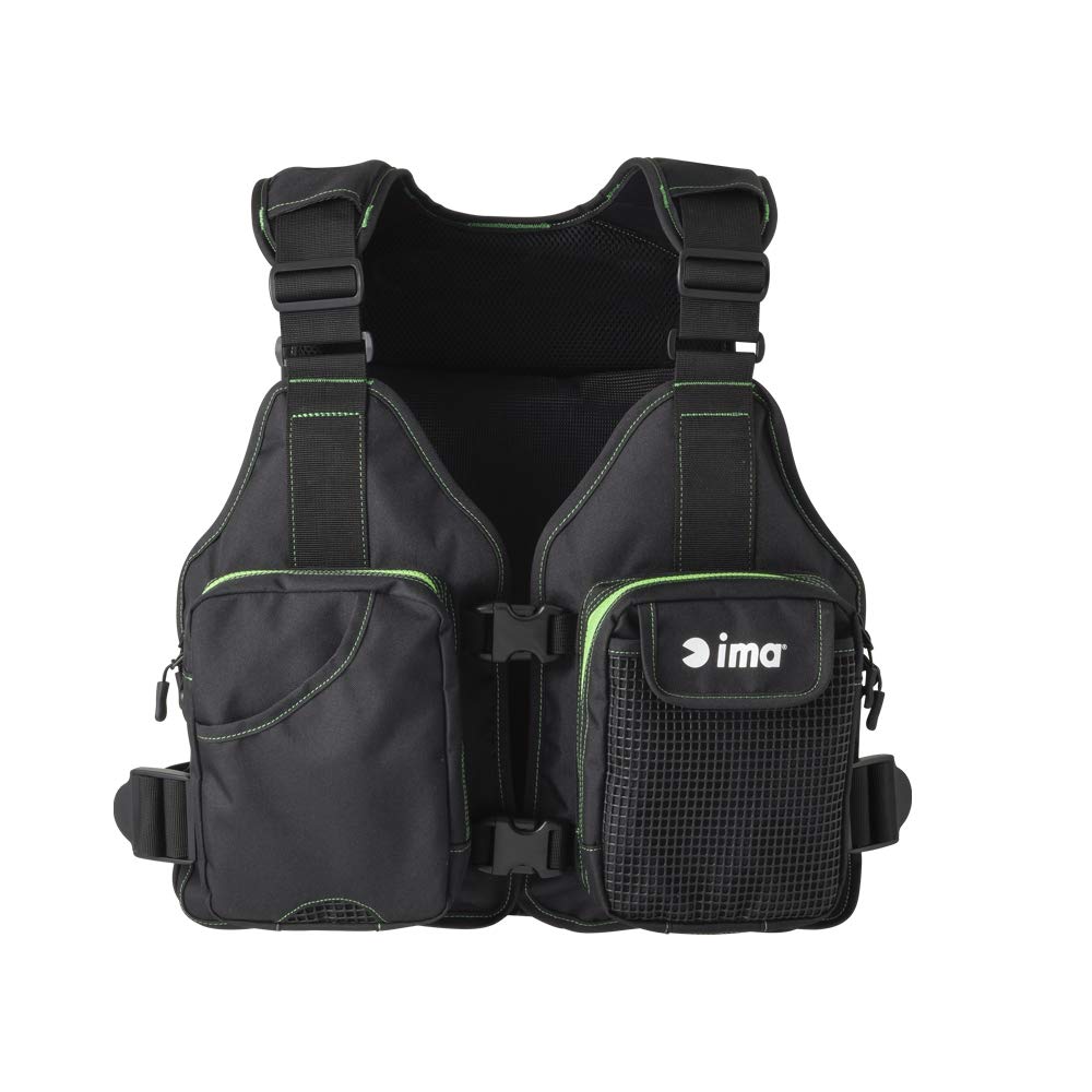 アムズデザイン Ima ミニマリストベスト ブラック グリーン フリー B07kb1649q Ima ライフジャケットフローティングベスト 在庫一掃