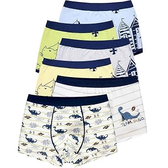 LeQeZe 6 Pack Kinder Jungen Boxershorts Unterwäsche Slips Junge Boxer Unterhose Baumwolle Schlüpfer 2-11 Jahre Größe 86-146