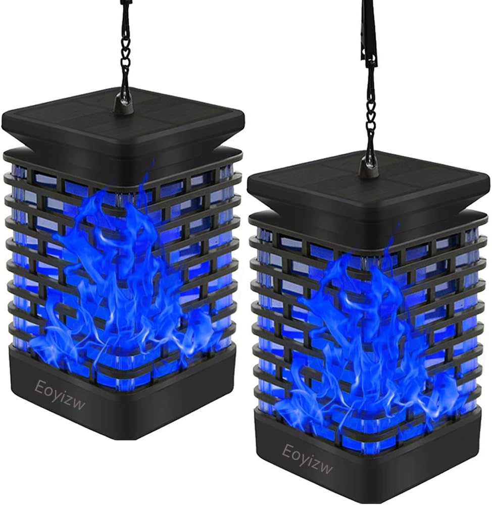 EOYIZW Solar Lantern Lights Outdoor Hanging Solar Lights, 2 Pack