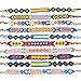 Zhanmai 10 Pieces Woven Bracelets Handmade Friendship Bracelets Multi Color Braided Bracelet for Wrist Ankle