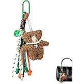 GadgetNova Adorable Teddy Bear Bag Charm–Designer Rope Keychain Bag Charms for Handbags, Purses, and Backpacks | Kawaii Car Key Chain Accessory for Women&Men|Birthday Gift