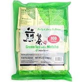MAEDA-EN Sen-cha with Matcha Green 100 Tea Bags Powder Japanese Origin Green Tea Leaves Individually Wrapped Teabags 02386 1pk