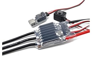 RhinoESC Crawler ESC Brushless AM32 VE40A BEC 5.2~8.2V for 1/10 1/12 Scale Crawler Car Traxxas Axial MOA Ventru RC Crawler Pro Shafty Comp (Crawler ESC VE40A)