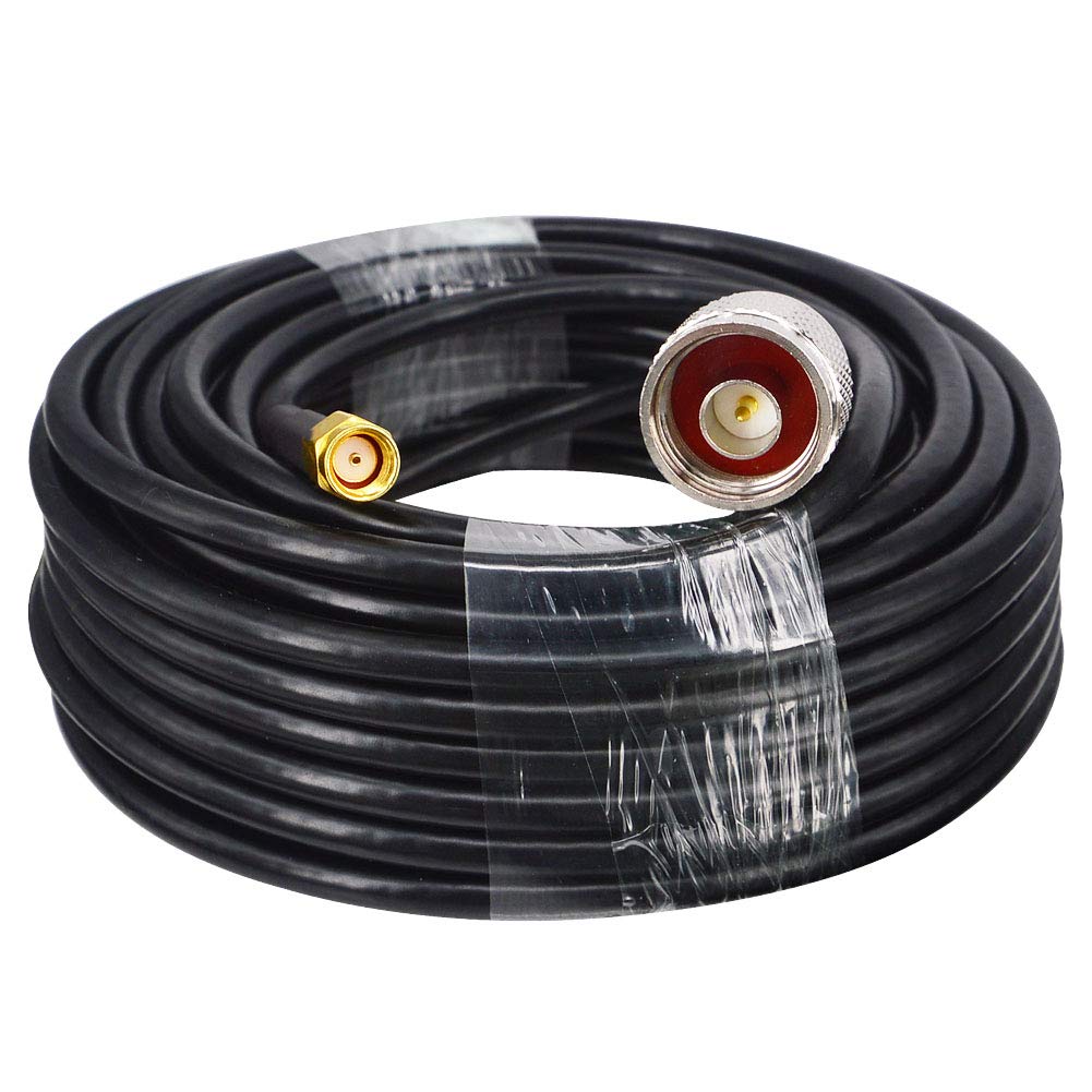 YILIANDUO N Type Cable RP SMA Male to N Male Connector Low Loss RG58 Coax 10M for 3G 4G LTE Antenna LoRa Helium Hotspot HNT Miner WiFi Router