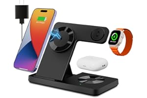 TPLISAK Magnetic 3 in 1 Wireless Charging Station for Magsafe iPhone 12-16 Series, Charging Station for Multiple Devices, Mag-Safe Wireless Charger Stand for Apple Watch 2-10 Series/Ultra/SE & AirPods 3/2/Pro