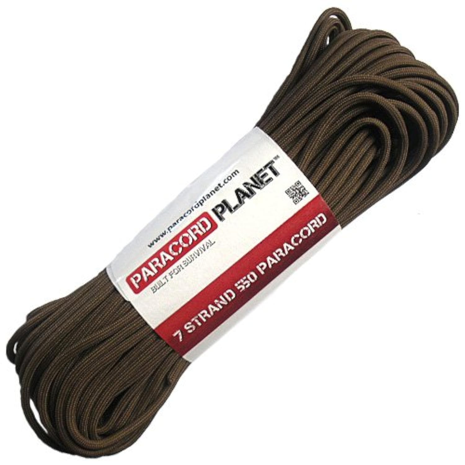 PARACORD PLANET 50 ft Mil-Spec Commercial Grade 550Lb Type Iii Nylon Paracord Dark Brown (Ll)