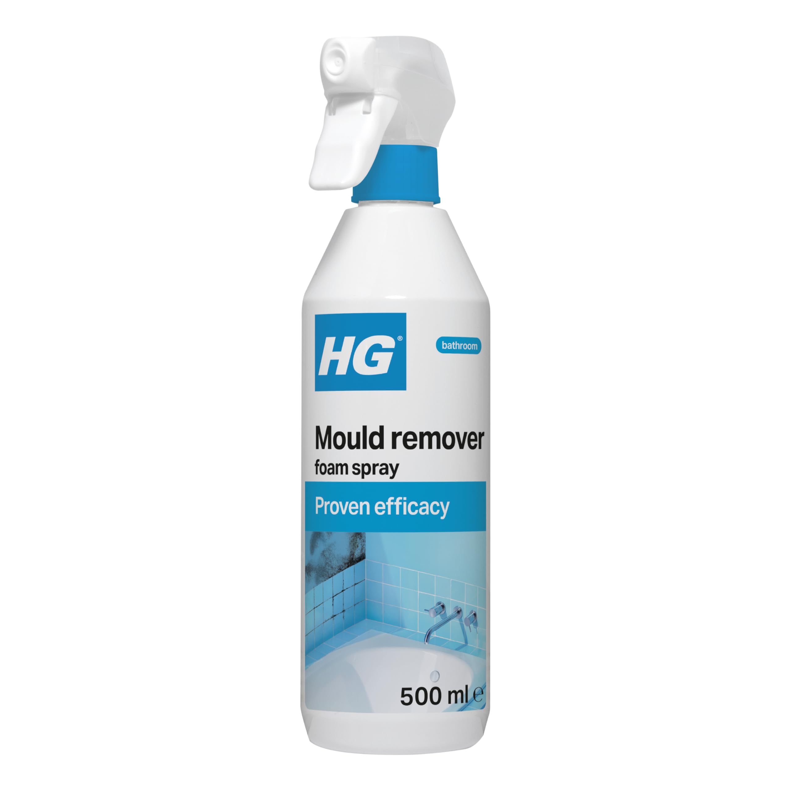 HG Mould Remover Foam Spray, Black Mould & Mildew Cleaner, Removes Stains – 500ml