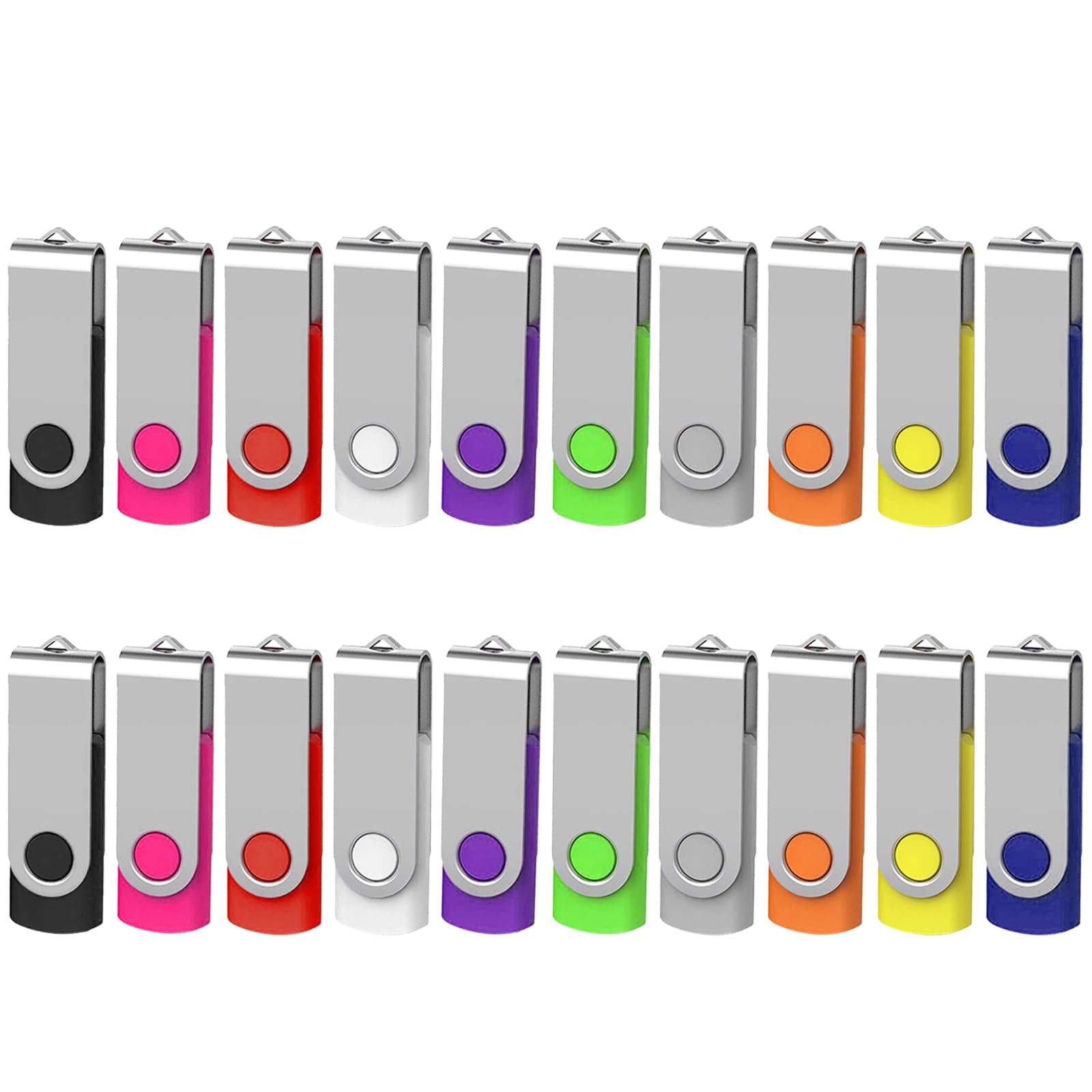 Tewene 4GB USB 2.0 High Speed Memory Sticks - 20 Pack USB Flash Drives