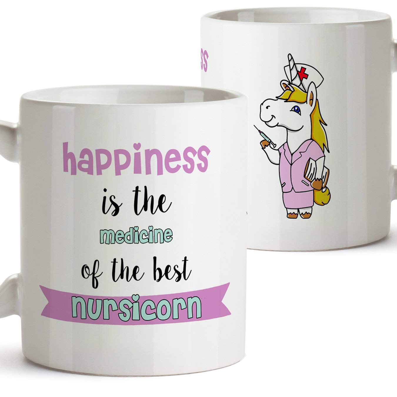 Nursicorn Mug - Original Present for Female Nurses Mug for Female Nurses - Funny Job/Profession Mugs - Coffee Cup - Ceramic 350 mL / 11 oz