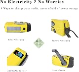 NNOOAADIO Wind Up Emergency Radio Solar Hand Crank AM FM Weather view 2