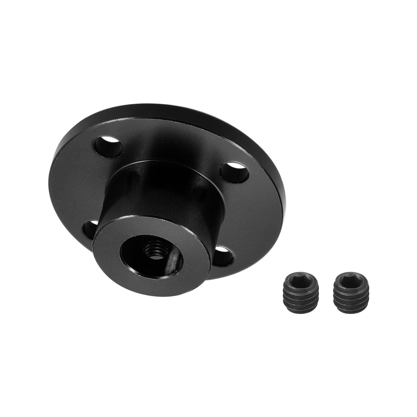 DMiotech 8mm Inner Dia H13xD10 Flange Coupling Connector Rigid Guide Shaft Support Coupler Shaft Coupling with Screws for DIY RC Model Motors Black