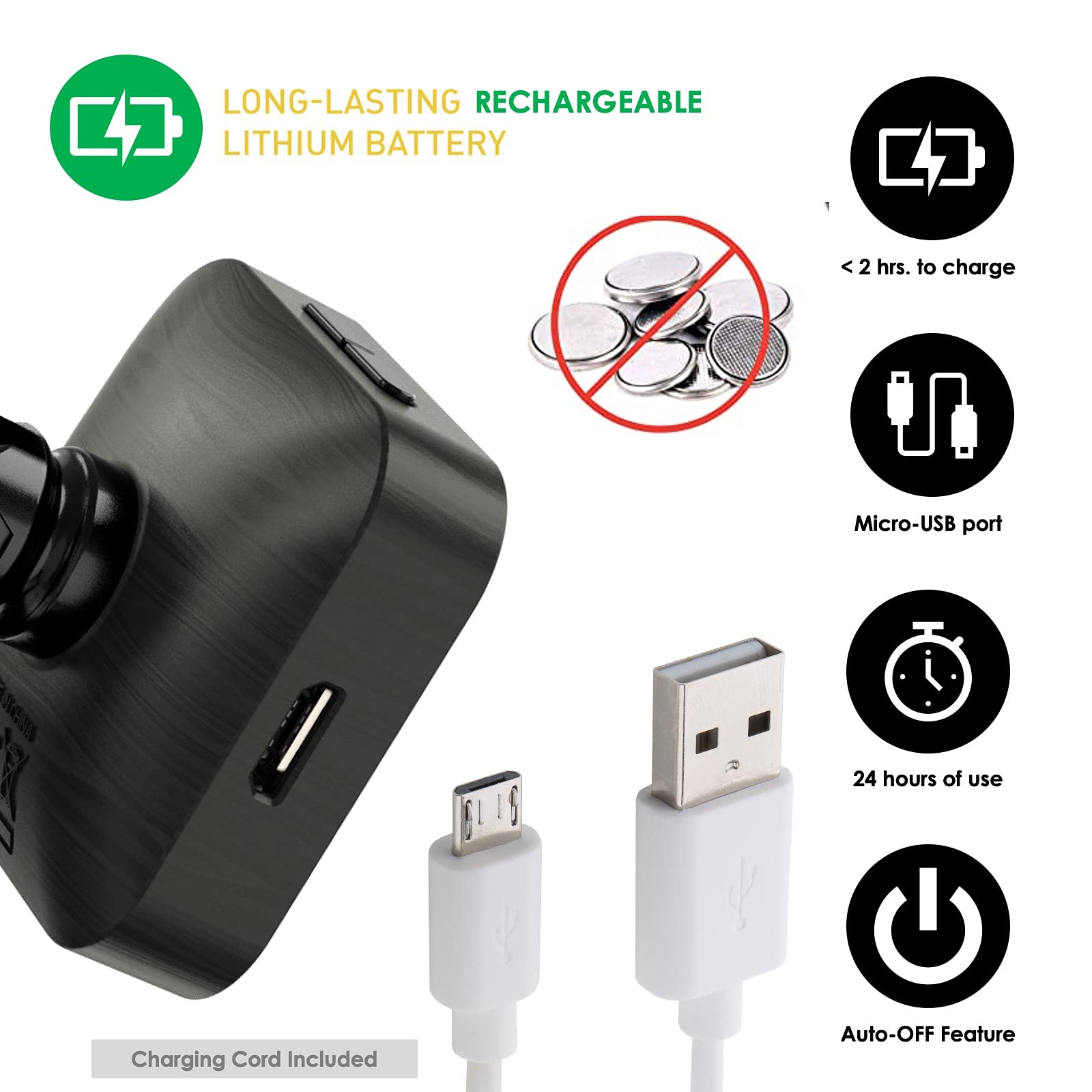 KLIQ EcoTuner - USB Rechargeable Clip-On Tuner for All Instruments (with included charging cable)