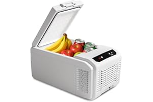DollarDash 12 Volt Refrigerator, 16QT(15L) Mini Portable Car Fridge, Freezer Compressor Electric Cooler -4℉~68℉, 12/24V DC 100-240V AC for Truck Van RV SUV Travel Camping Road Boat Trips