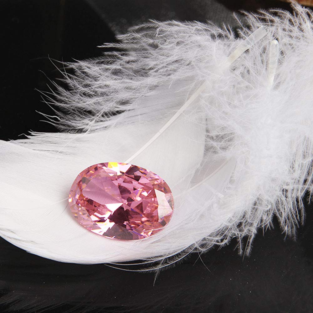 Wixine 1Pcs Huge Unheated Pink Sapphire Oval Cut AAAA Loose Gemstone 18X25mm