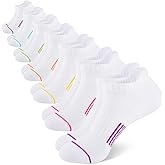 Heatuff 7 Pairs Womens Ankle Socks Athletic Cushioned Anti-Blister Running Low Cut Socks with Tab