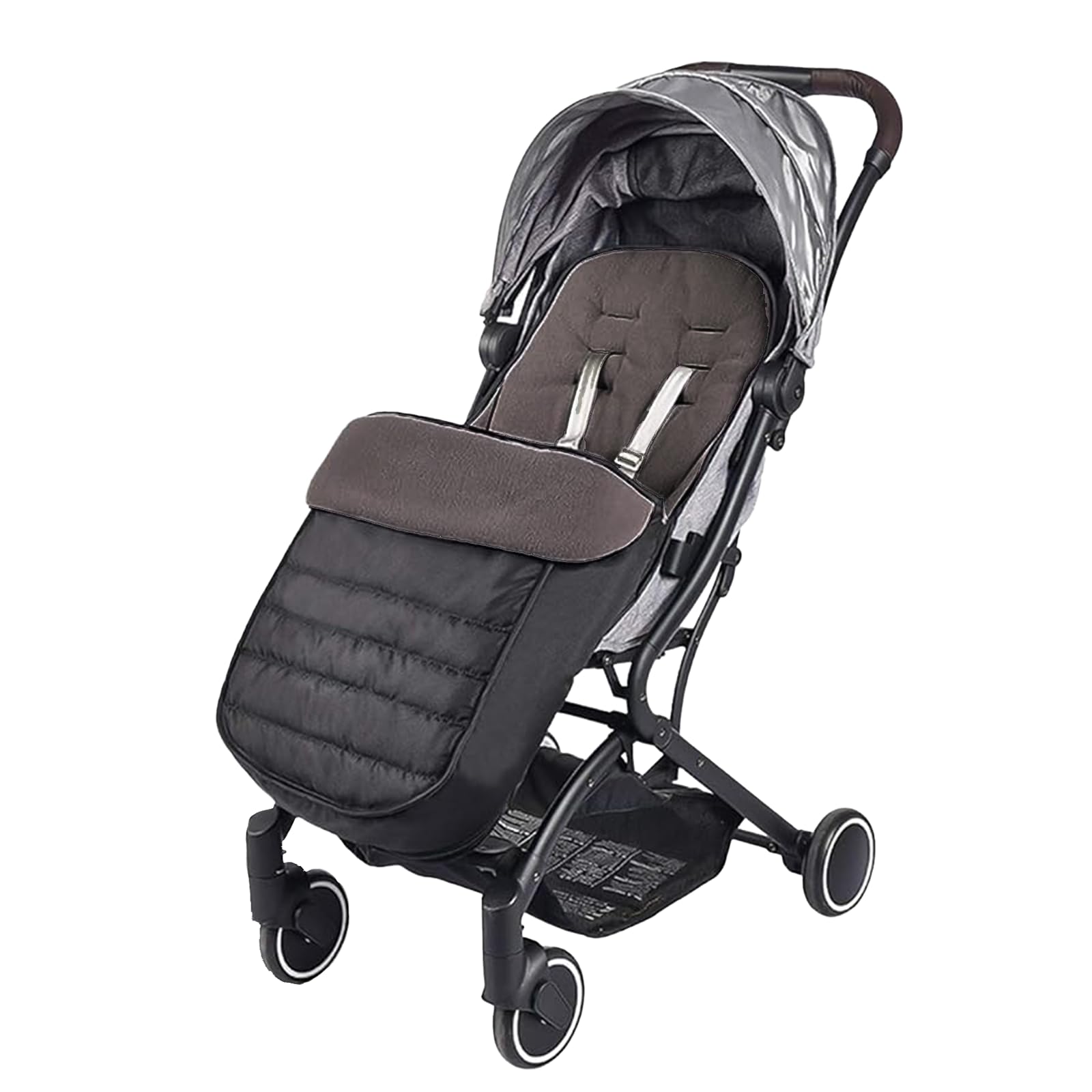 Cosytoes Footmuff, Fairy Baby Waterproof and Windproof,CosyToes Fleece Lined Universal Fitting for Pushchairs Strollers Prams Buggy (Black)