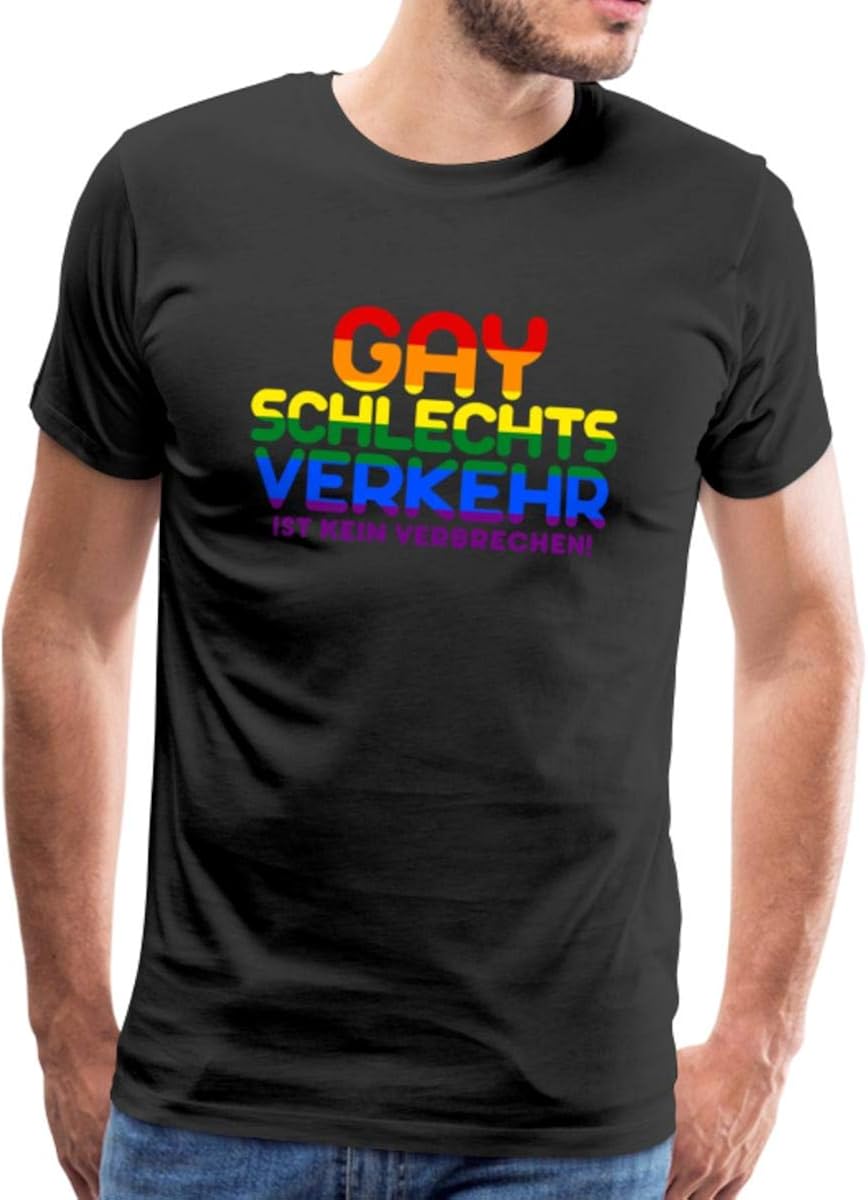 Spreadshirt Gayschlechtsverkehr Gay Pride Spruch Männer Premium TShirt