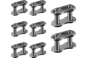 Jawmoy Pack-10#420 Chain Master Link Roller, Steel Alloy Heavy Duty Roller Chain Connector Links, Auto Parts for Dirt Bike Quad Buggy Mini Bike Pit ATV Scooter (Black)