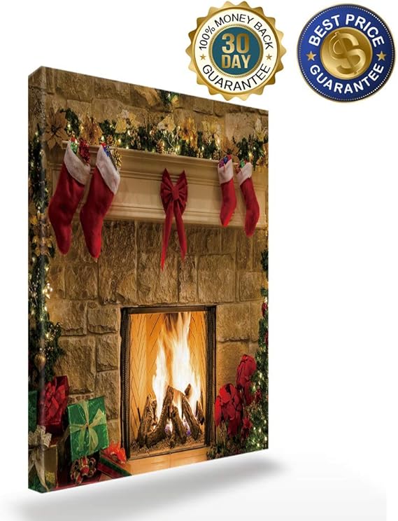 Amazon.com: Christmas Canvas Wall Art Elegant Painting Modern Picture