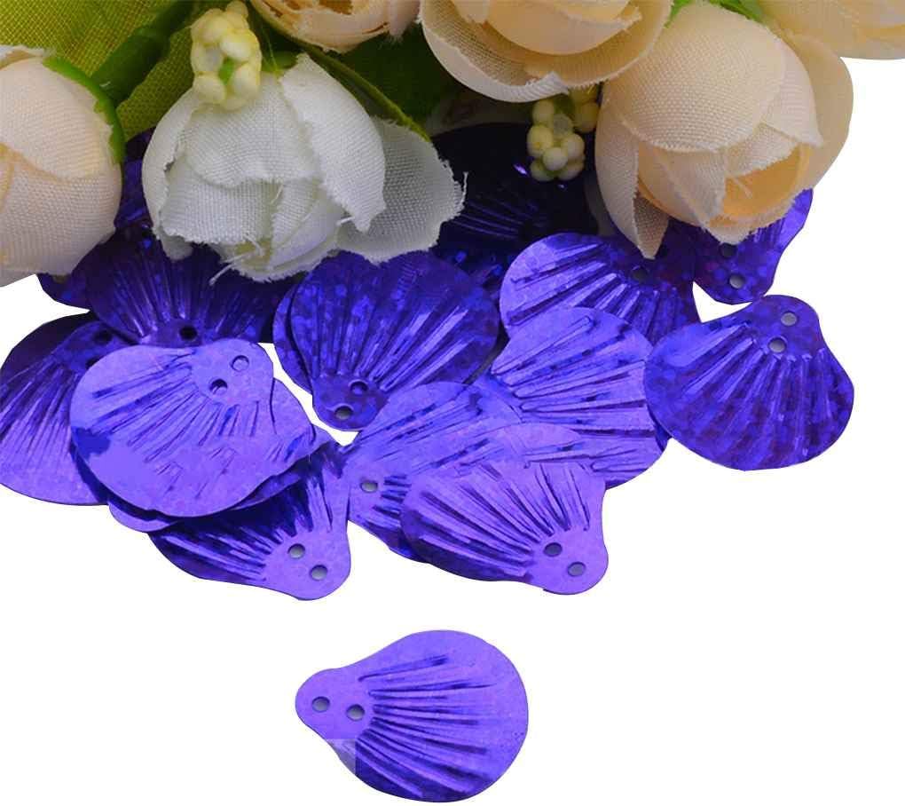PRENKIN DIY 20mm Shiny Seashells Loose Sequins Sewing Craft Decoration PVC Scrapbooking Embellishment Random Color