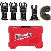 Milwaukee 48-90-9212 Open-LOK Oscillating Multi Tool Bi-Metal, Hardwood, and Wood Blade Kit with Case (8-Pack)