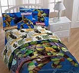 3pc Teenage Mutant Ninja Turtles Twin Bed Sheet Set TMNT Turtle Power Bedding Accessories