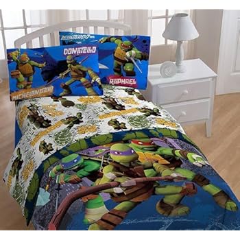 3pc Teenage Mutant Ninja Turtles Twin Bed Sheet Set Tmnt Turtle Power Bedding Accessories