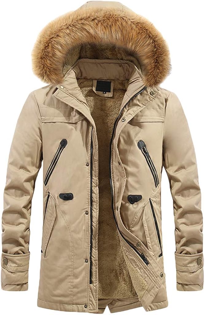 KERADS Chaqueta de Invierno Acolchada para Hombre, Gruesa, con