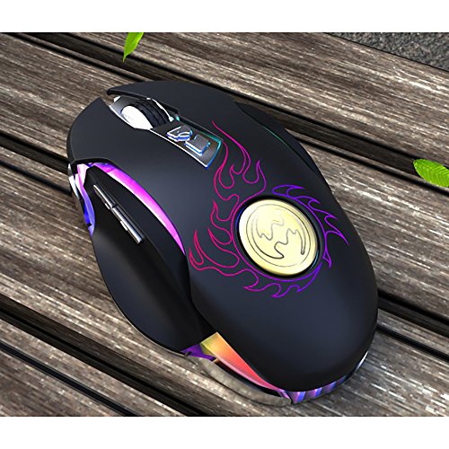 Gaming Mouse,Powpro Gfun PP-BM600 Gaming Mouse 250-4000 DPI Ergonomic Comfortable Grip High Precision Computer Mouse