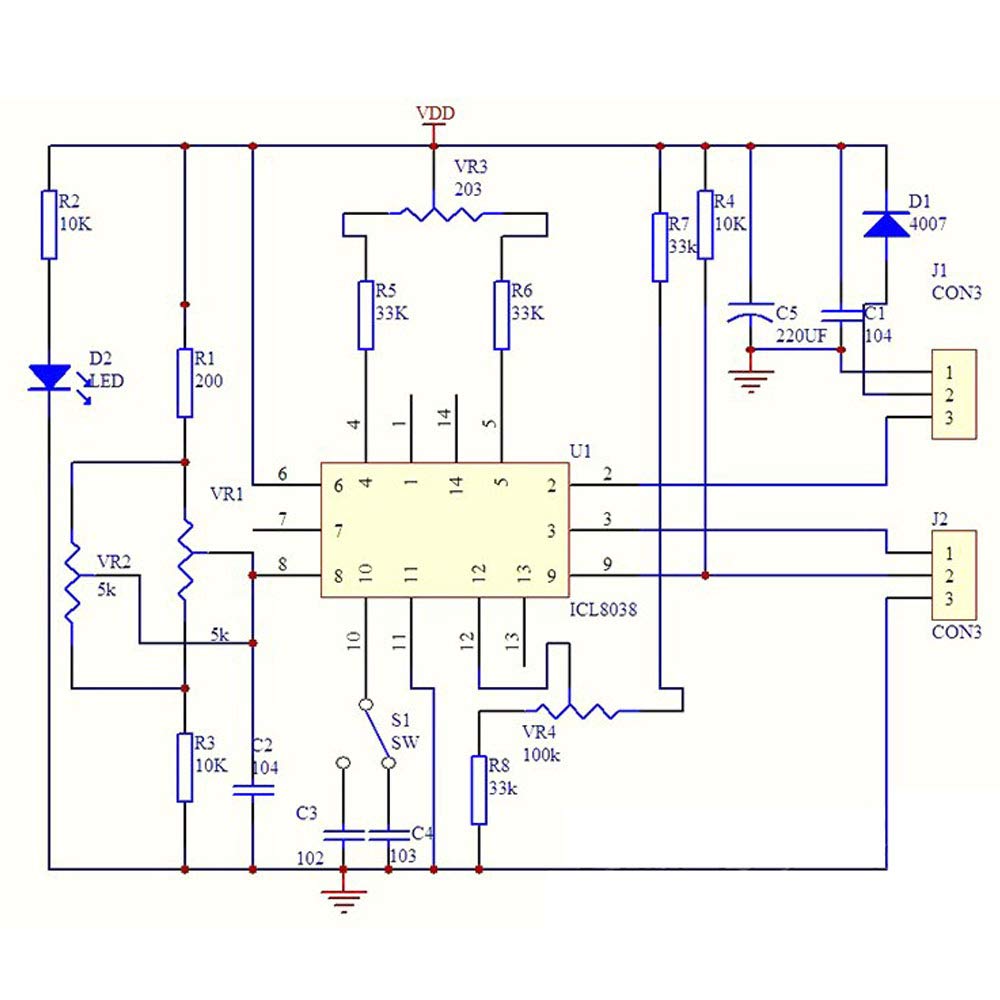 Icl8038 Circuits 8 Images - Icl8038 Function Generator Pdf, Function Generator U