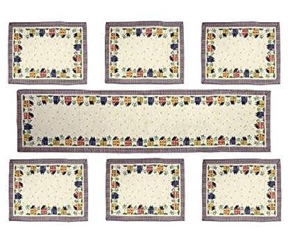 Glamkart Table Mats With Runner Handloom