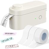 Makeid L1 Label Maker Machine with Tape Includes 3 Label Tapes - Portable &amp; Rechargeable Label Makers Compatible with 9 12 16mm Tape - Mini Bluetooth Labeler for Organizing Office Home School