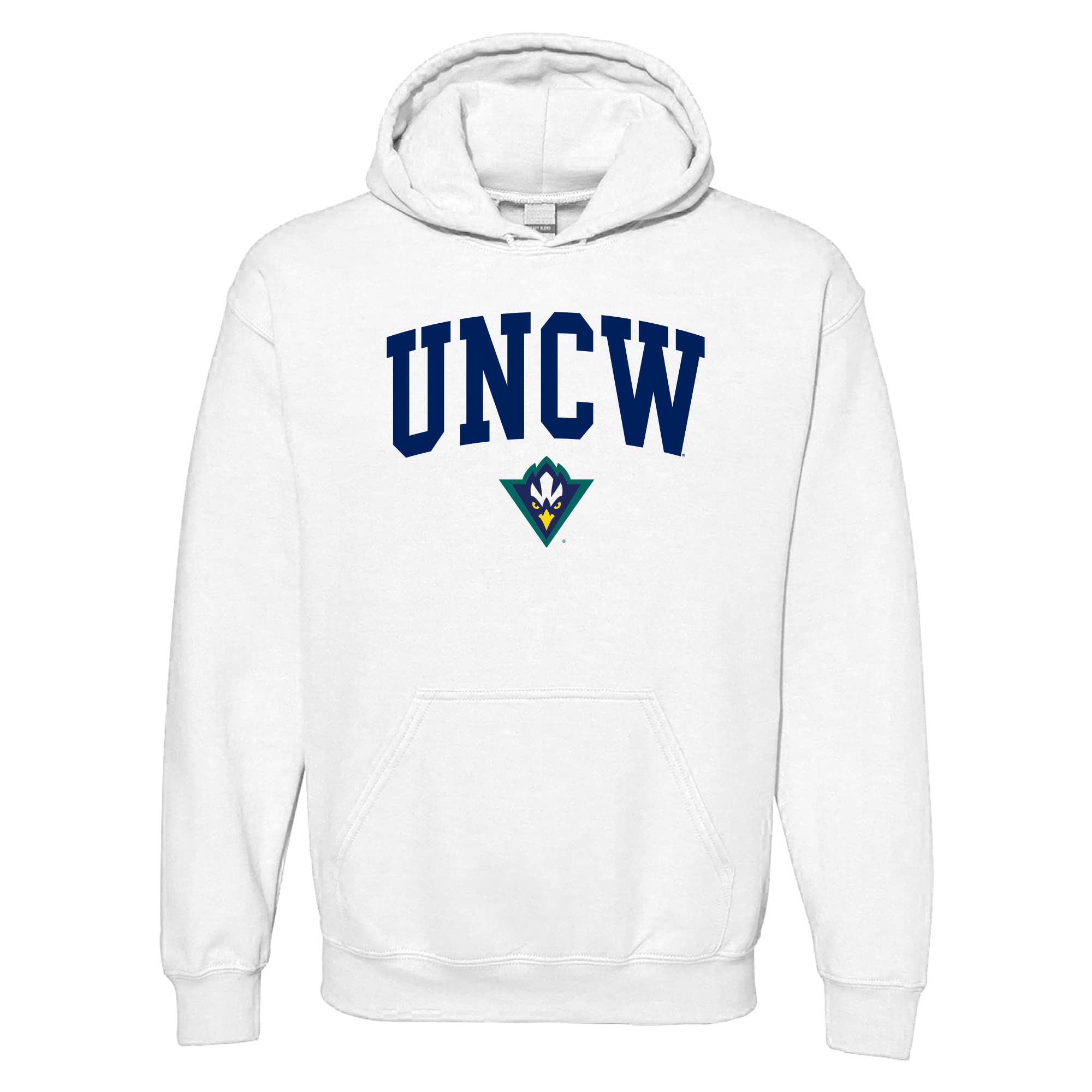 UGP Campus Apparel AH03 - UNC Wilmington Seahawks Arch Logo Hoodie - Small - White Image
