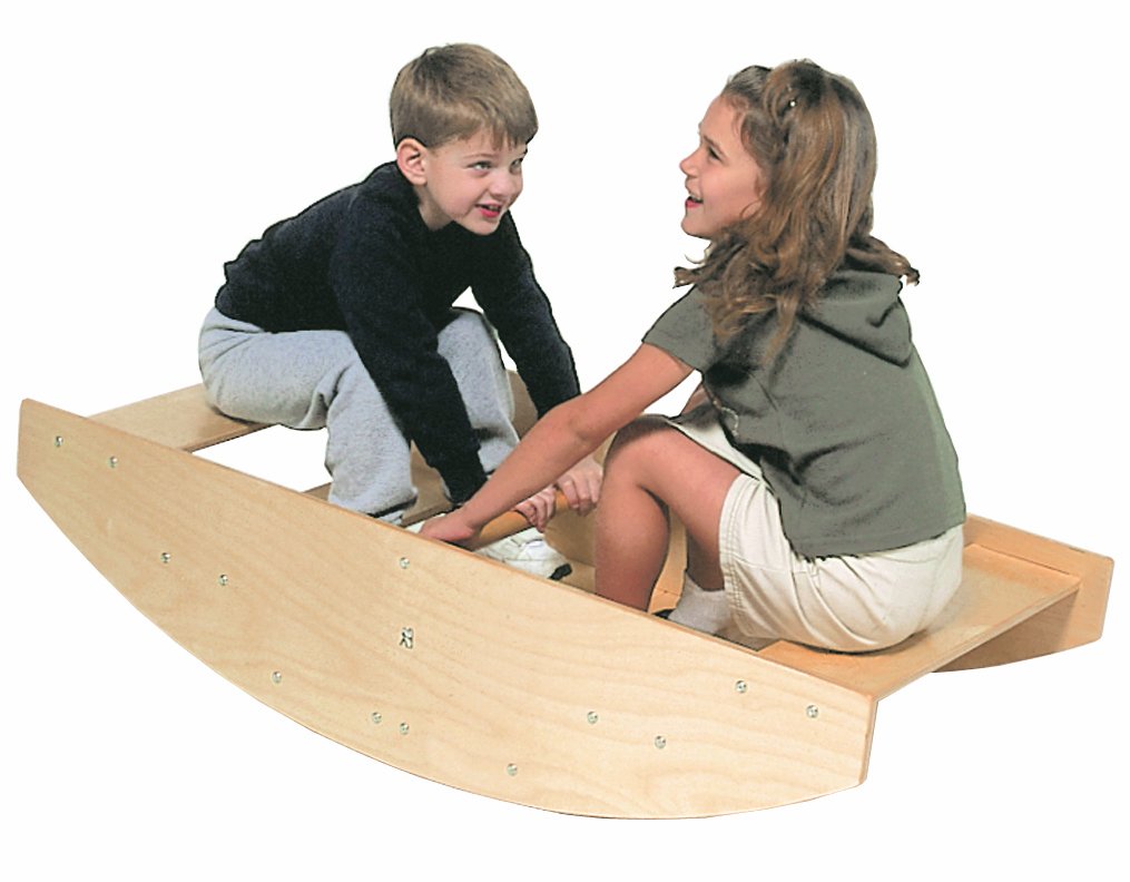 wooden rocking boat