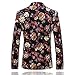 Cloudstyle Mens 2 Piece Suit Notched Lapel Sport Coat Floral One Button Slim Fit Tweed Suit