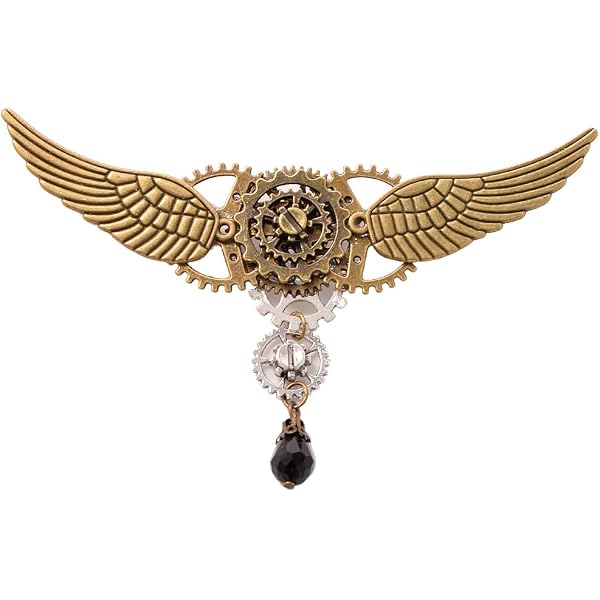 Fenni Vintage Gold Tone Crown Horse Pin Brooch – Crystal Shield Lapel Pin For Men & Women (Small)