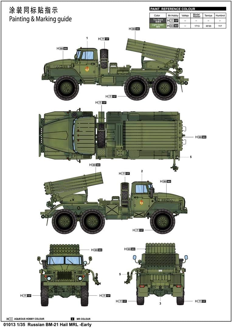 Trumpeter 1:35 - Russian BM 21 Grad Early, Various, Mittel - Image 5