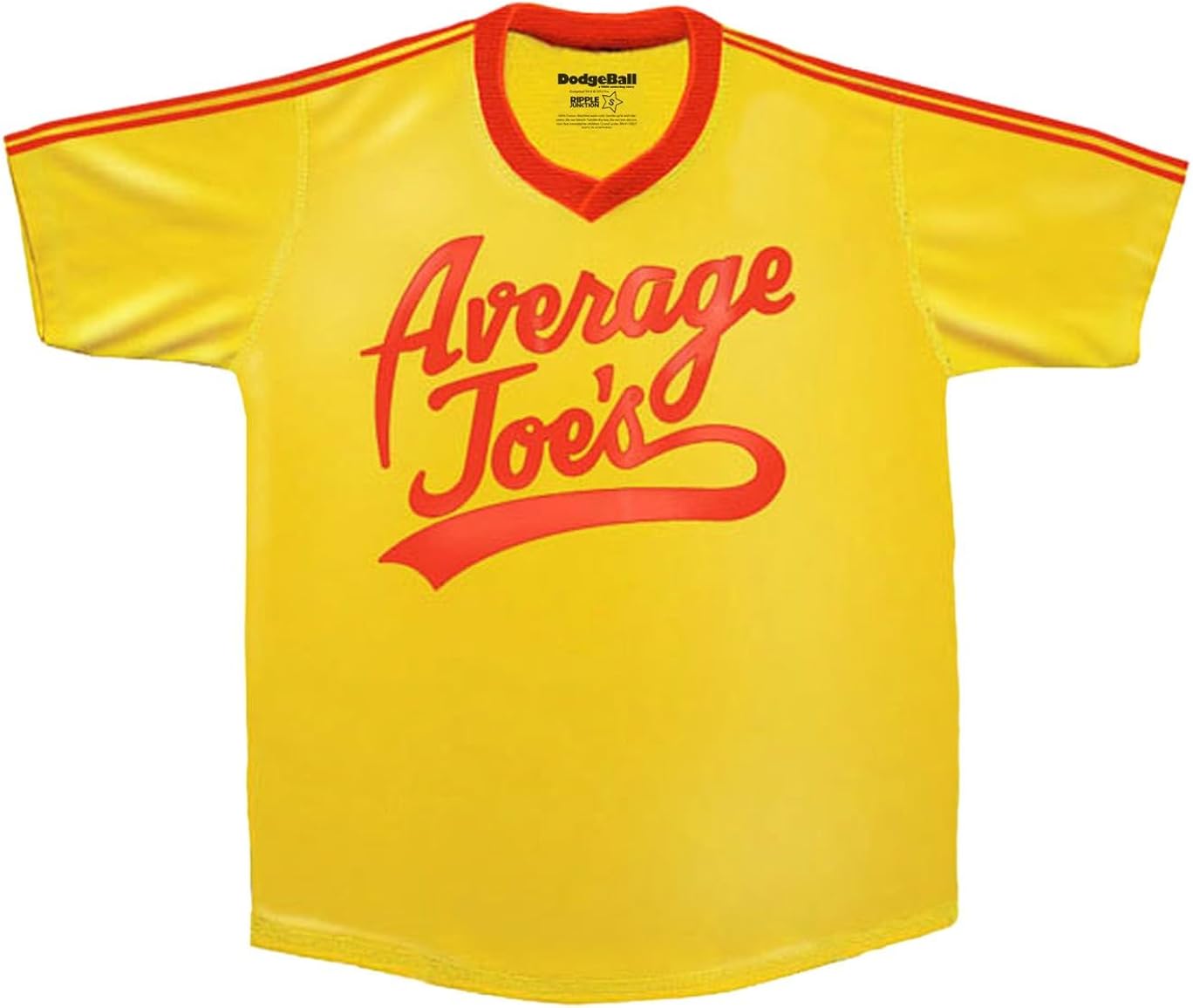 Dodgeball Average Joe's Adult Yellow Jersey Costume Set: Clothing