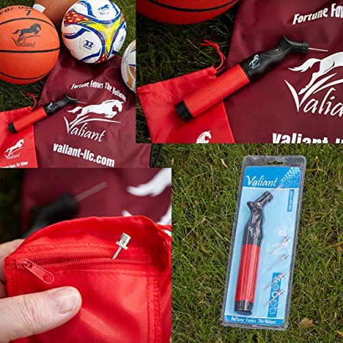 Sports Ball Pump Inflator with 5 needles (Pin) and Pouch, Dual Action Hand Held Portable Air Ball Pump with pins to Inflate Athletic Soccer Ball, Football, Volleyball, Rugby-Ball, and Basketball - Thumbnail 5