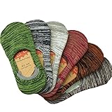 Sakya Men's Cotton No Show Socks - Deodorant Non-Slip Liner Socks 6 Pair