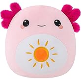 Finebee Axolotl Microwavable Heating Pad for Period Cramps, Cute Pink Axolotl Plush, Weighted Stuffed Animal Warm Gifts for Kids Adults 10 inch, 1.2 Lbs