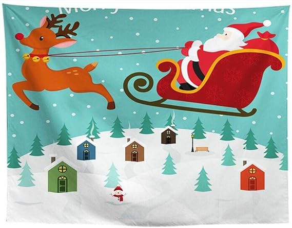 DDFHK Weihnachten Tapisserie weihnachtsmann Weihnachtsbaum schneemann