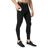 Yuerlian 1 or 3 Pack Men's Compression Pants Running Tights Workout Leggings Cool Dry Yoga Gym Pants with Pocket